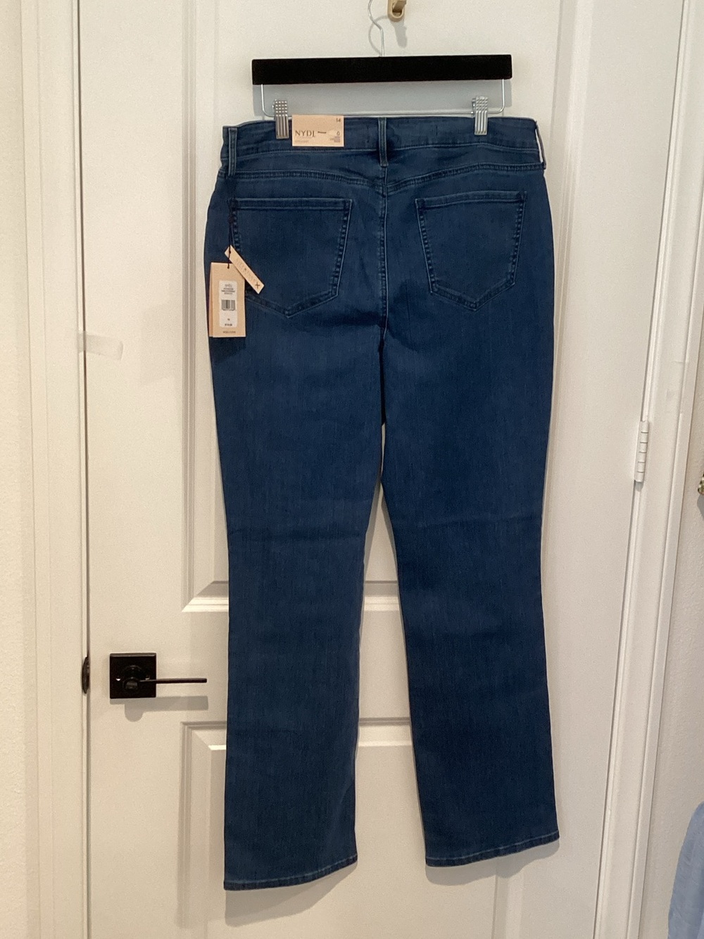 NYDJ Women's Mid-Rise Dark Blue Straight-Leg Jeans - Picture 4 of 4